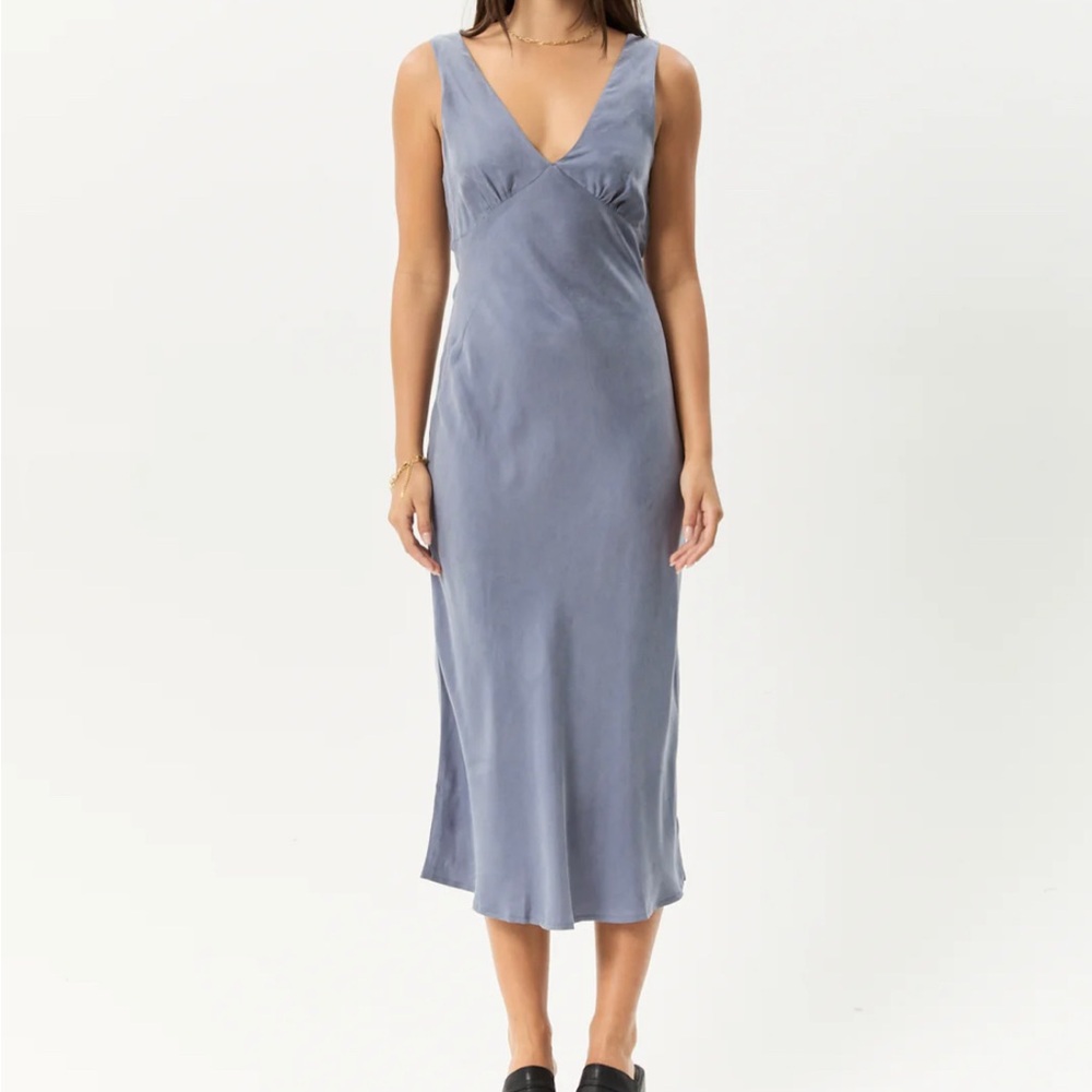 NWT Afends cupro dress in light blue